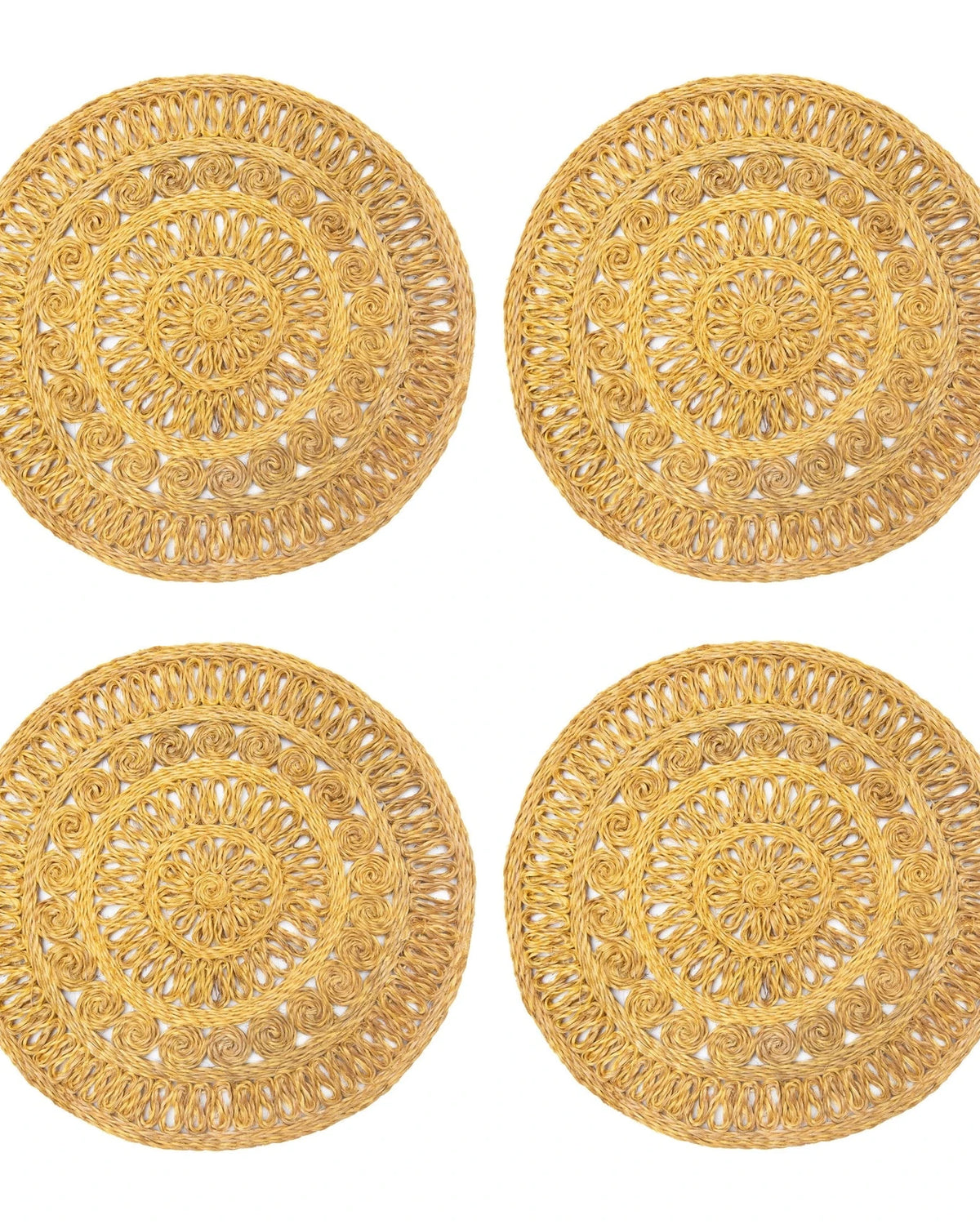 Warm Mustard Abaca Placemats