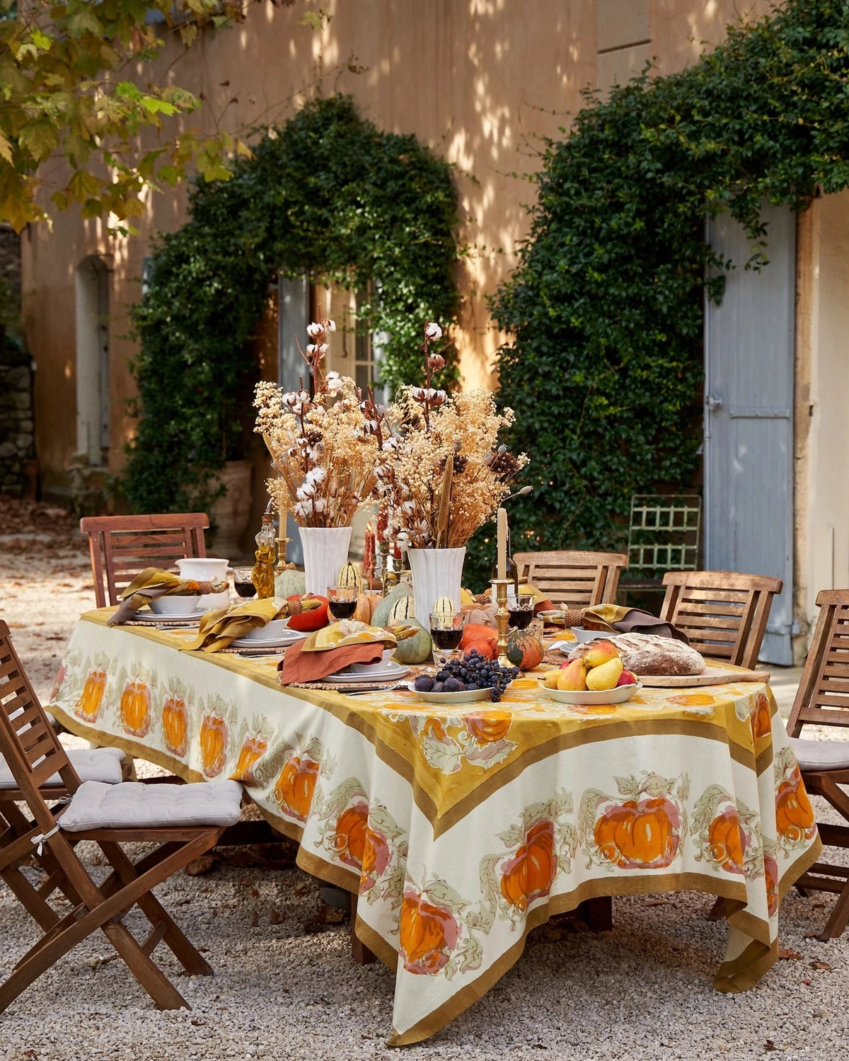 Pumpkin Orange & Mustard Tablecloth