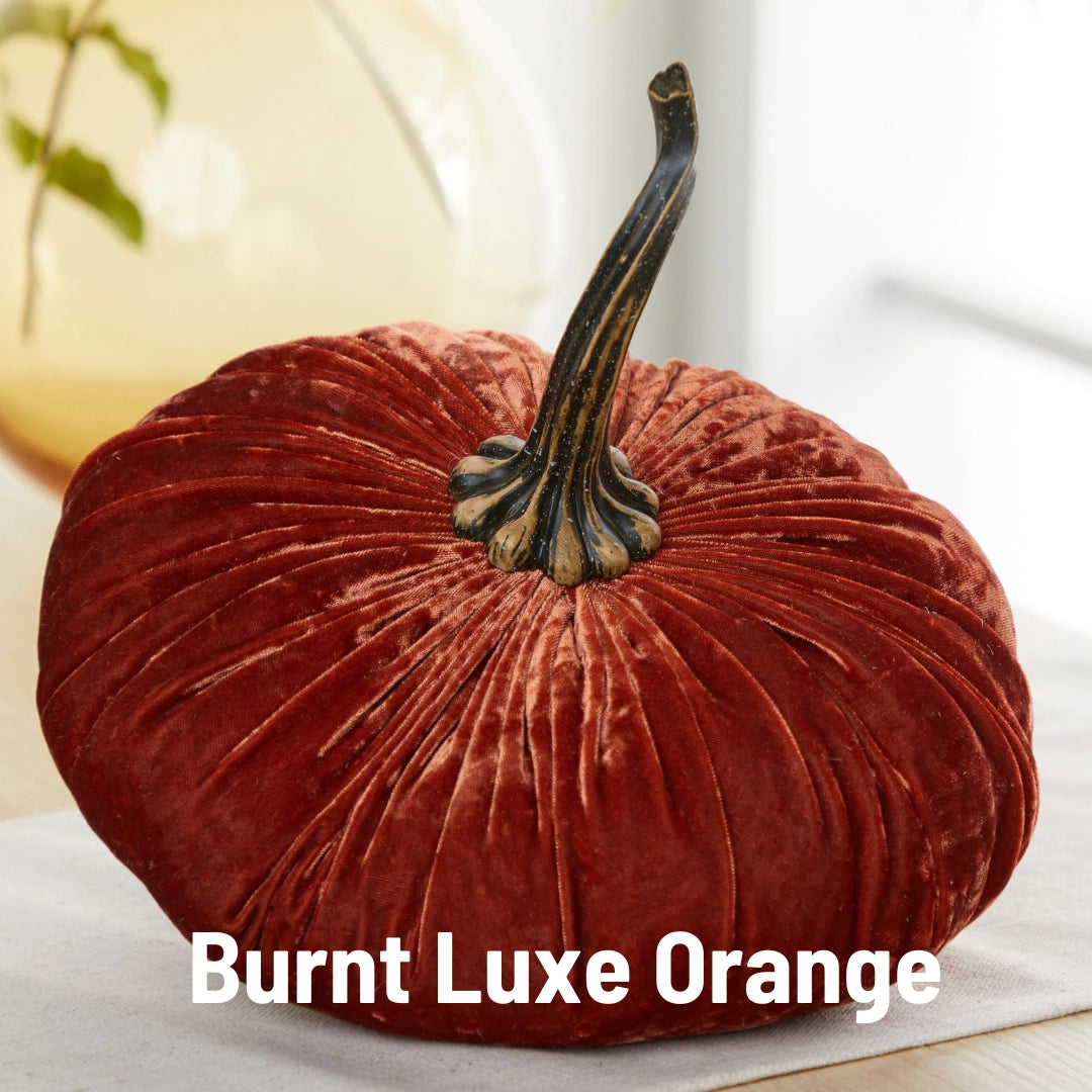 Handcrafted Velvet Pumpkin Bundle — Set of 5